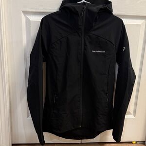 Peak Performance Midnight Black Hooded rain Jacket